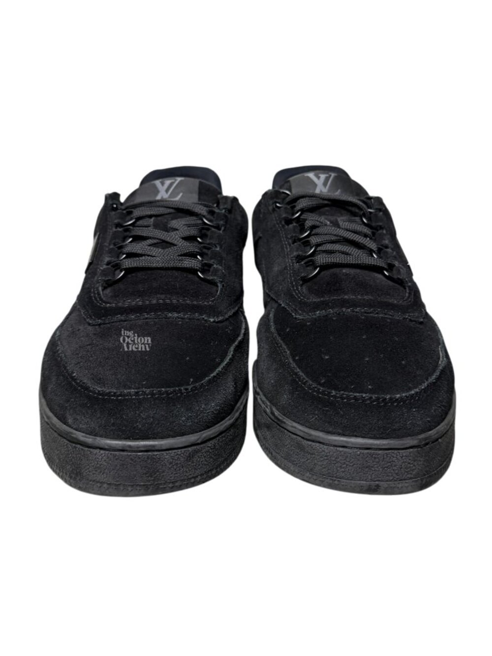 Size 9.5 US Louis Vuitton LV Employee Trainer 'Uniform - Black Suede' Pre-Owned - Picture 3 of 10